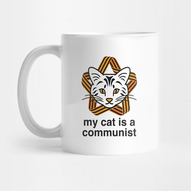 My Cat Is A Communist White Cat by Inogitna Designs